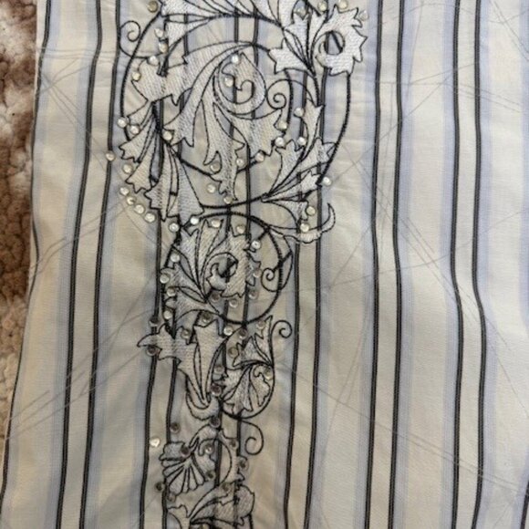 Lamasini Men's Button Up Western Cowboy Long Sleeve Y2K Shirt Large - Picture 13 of 13